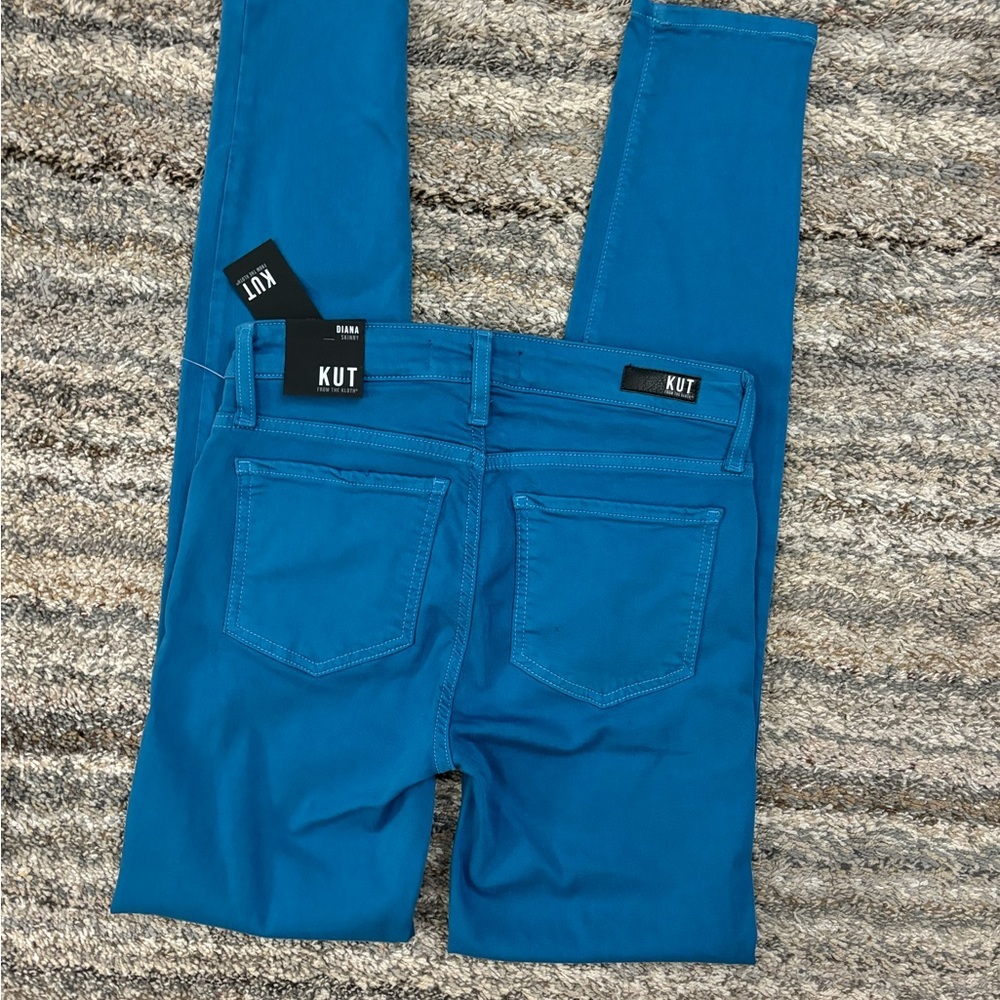 KUT From The Kloth Diana Skinny Jeans Sz 0 NWT | KUT Blue Diana Skinny Jeans - - Picture 13 of 14